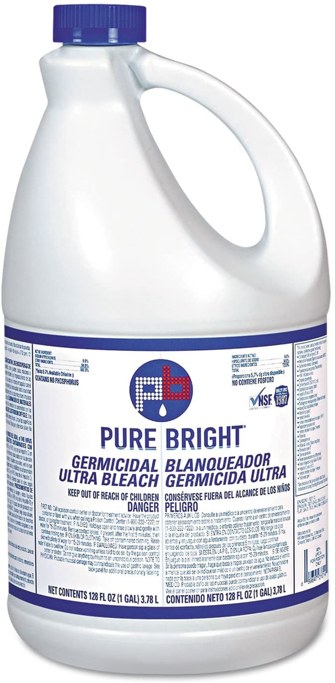 Pure Bright BLEACH6 Liquid Bleach. 1gal Bottle. 6/Carton