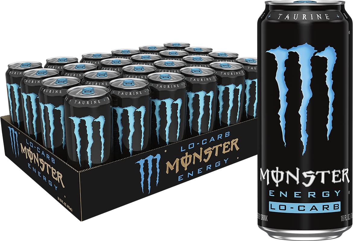 Monster Energy. Lo-Carb Monster. Low Carb Energy Drink. 16 Ounce (Pack of 24)