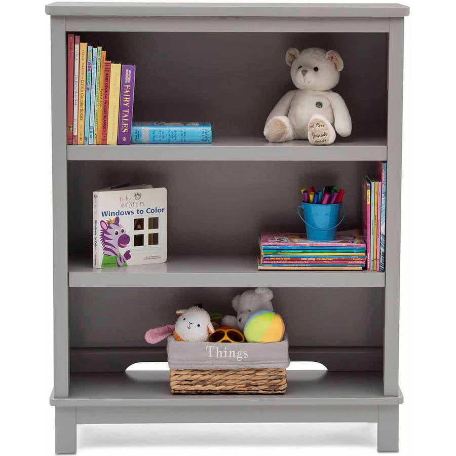 Delta Children Epic 3-Tier Kids Bookshelf. Greenguard Gold Certified. Grey