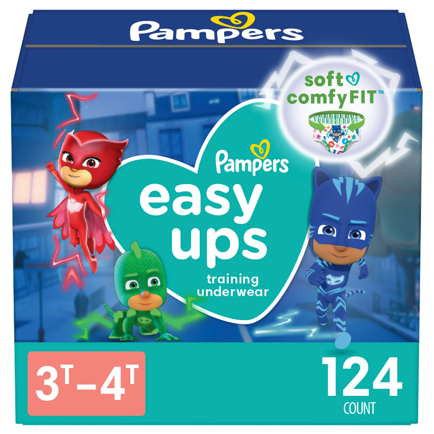 Pampers Easy Ups Training Pants Boys and Girls. 3T-4T (Size 5). 124 Count