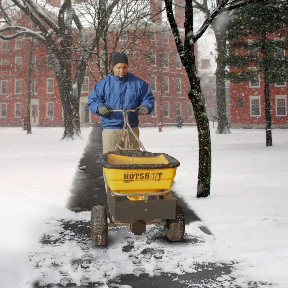 Meyer 38180 70 lb. Capacity Walk-Behind Broadcast Salt Spreader