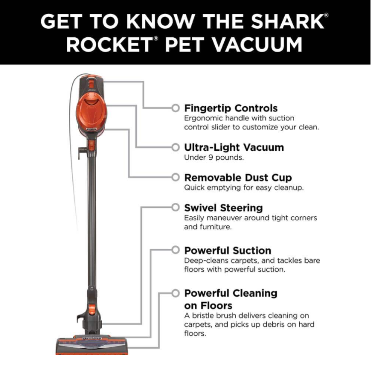 Shark Rocket Corded Stick Vacuum