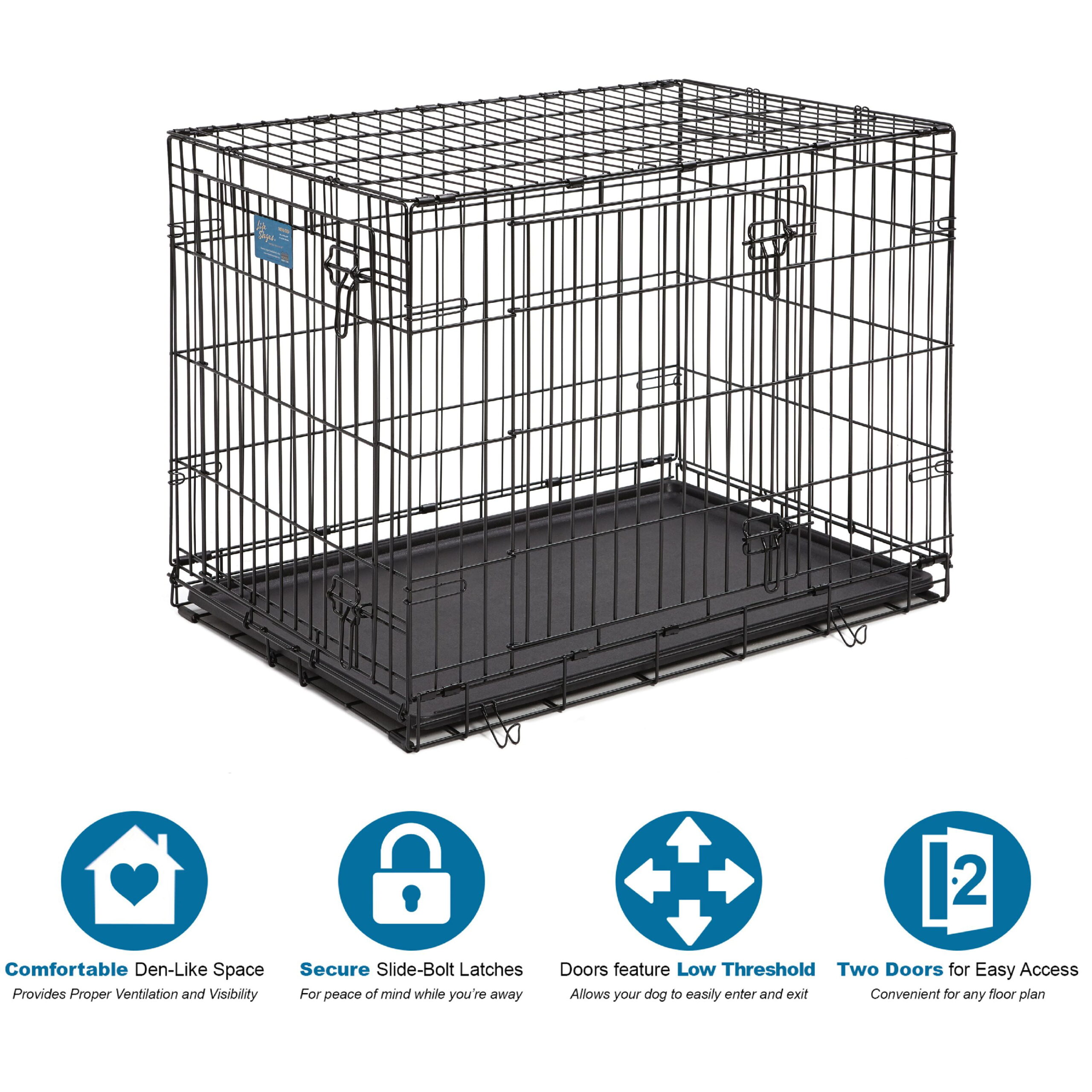 Midwest Home for Pets Lifestage Double-Door Dog Crate. 36″