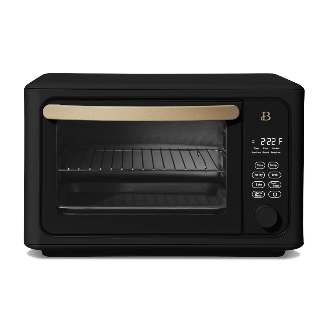 Beautiful 6 Slice Touchscreen Air Fryer Toaster Oven. Black Sesame by Drew Barrymore