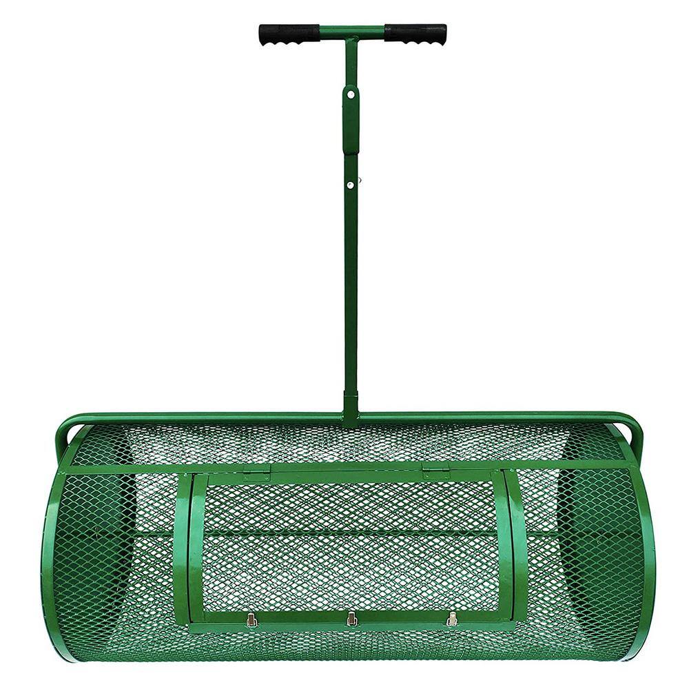 Landzie LNDZ-44-SPREADER 44 in. Metal Basket Lawn and Garden Topdressing Rolling Yard Spreader