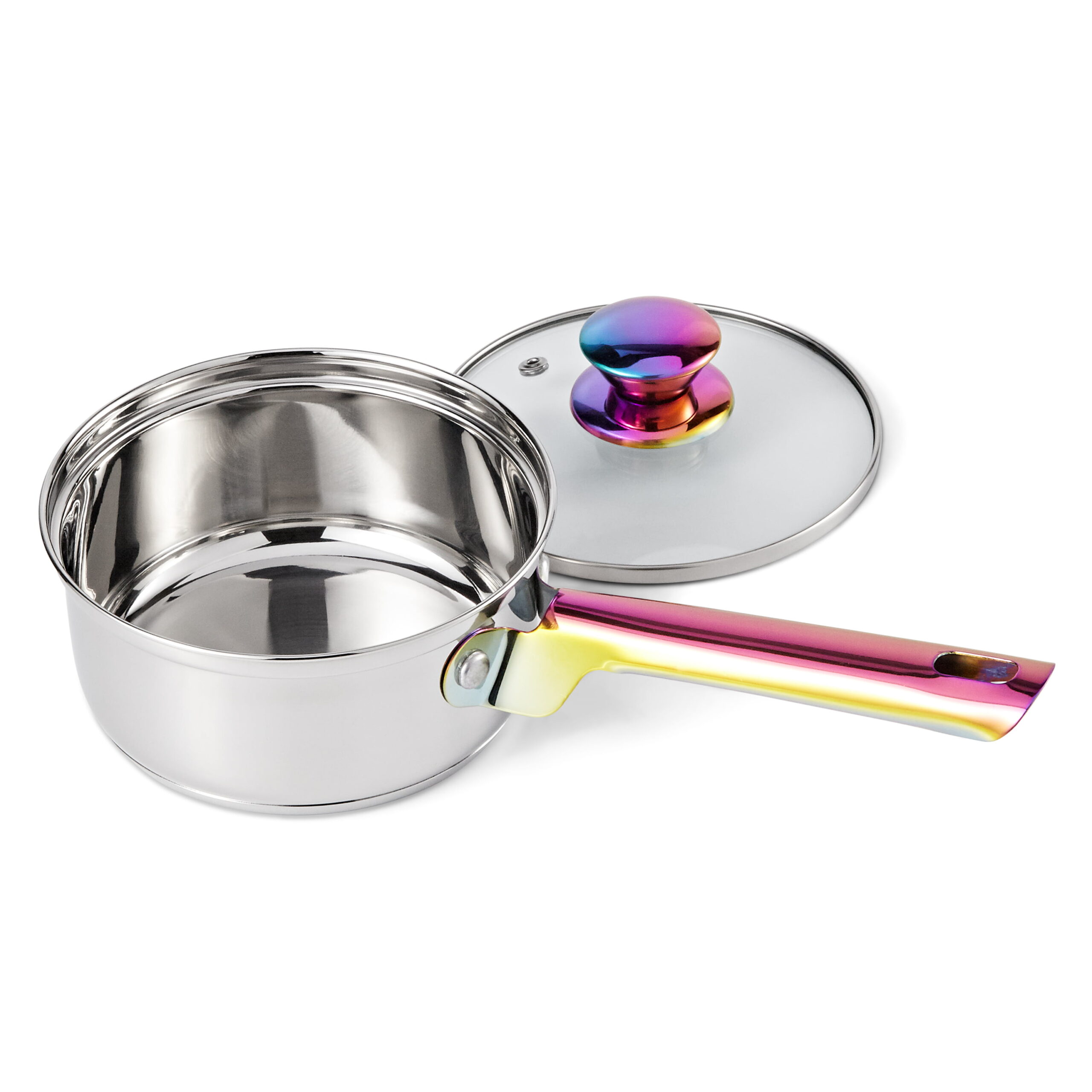 Mainstays Iridescent Stainless Steel 20-Piece Cookware Set. with Kitchen Utensils and Tools
