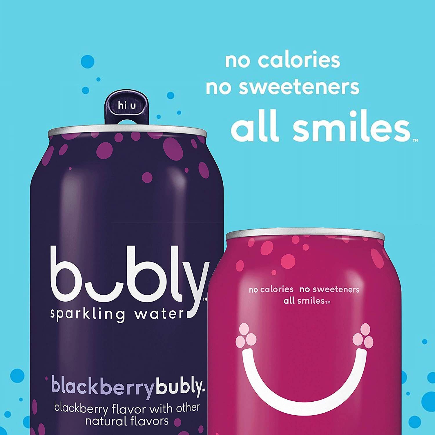 bubly Sparkling Water. 6 Flavor Variety Pack. 12 fl oz Cans (18 Pack). zero calories & zero sugar