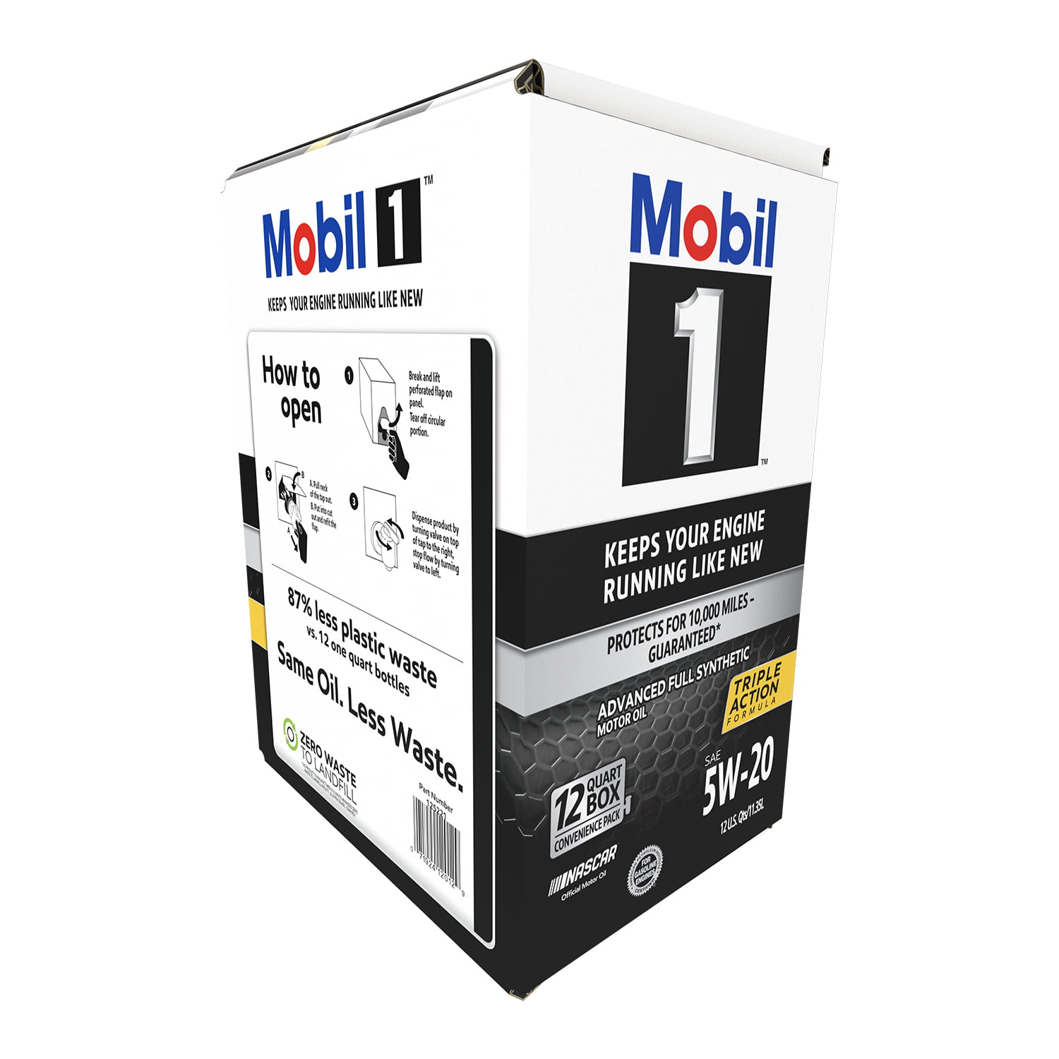 Mobil 1 Advanced Full Synthetic Motor Oil 5W-20. 12 qt Bag in Box