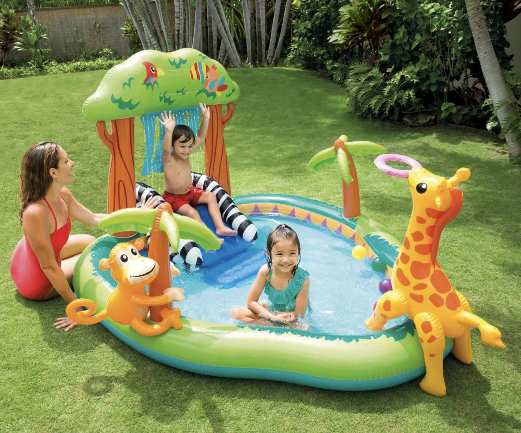Intex Jungle Play Center Inflatable Pool with Sprayer - 85″ X 74″ X 49″