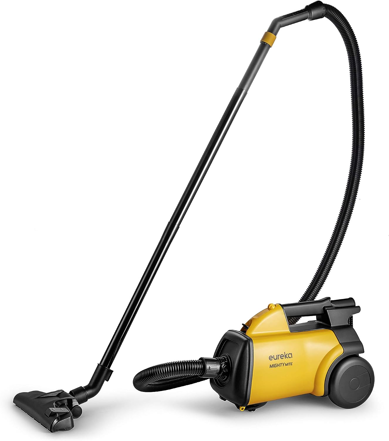Eureka 3670M Canister Cleaner. Lightweight Powerful Vacuum for Carpets and Hard floors. w/ 5bags.Yellow