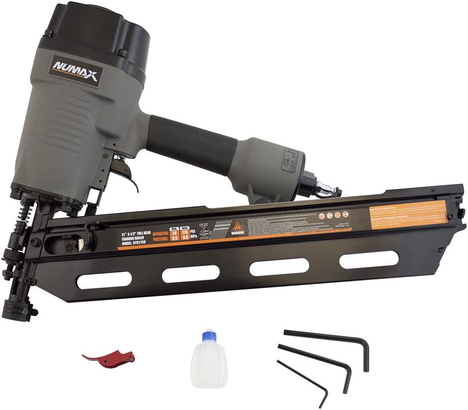 NuMax SFR2190 Pneumatic 21 Degree 3-1/2″ Framing Nailer