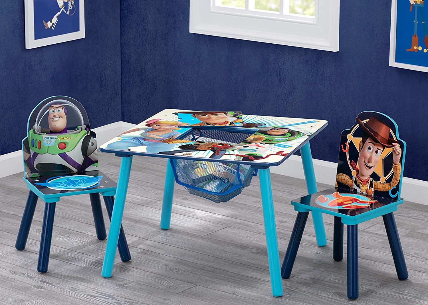 Delta Children Kids Table and Chair Set With Storage (2 Chairs Included) - Ideal for Arts & Crafts. Snack Time. Homeschooling. Homework & More. Disney/Pixar Toy Story 4