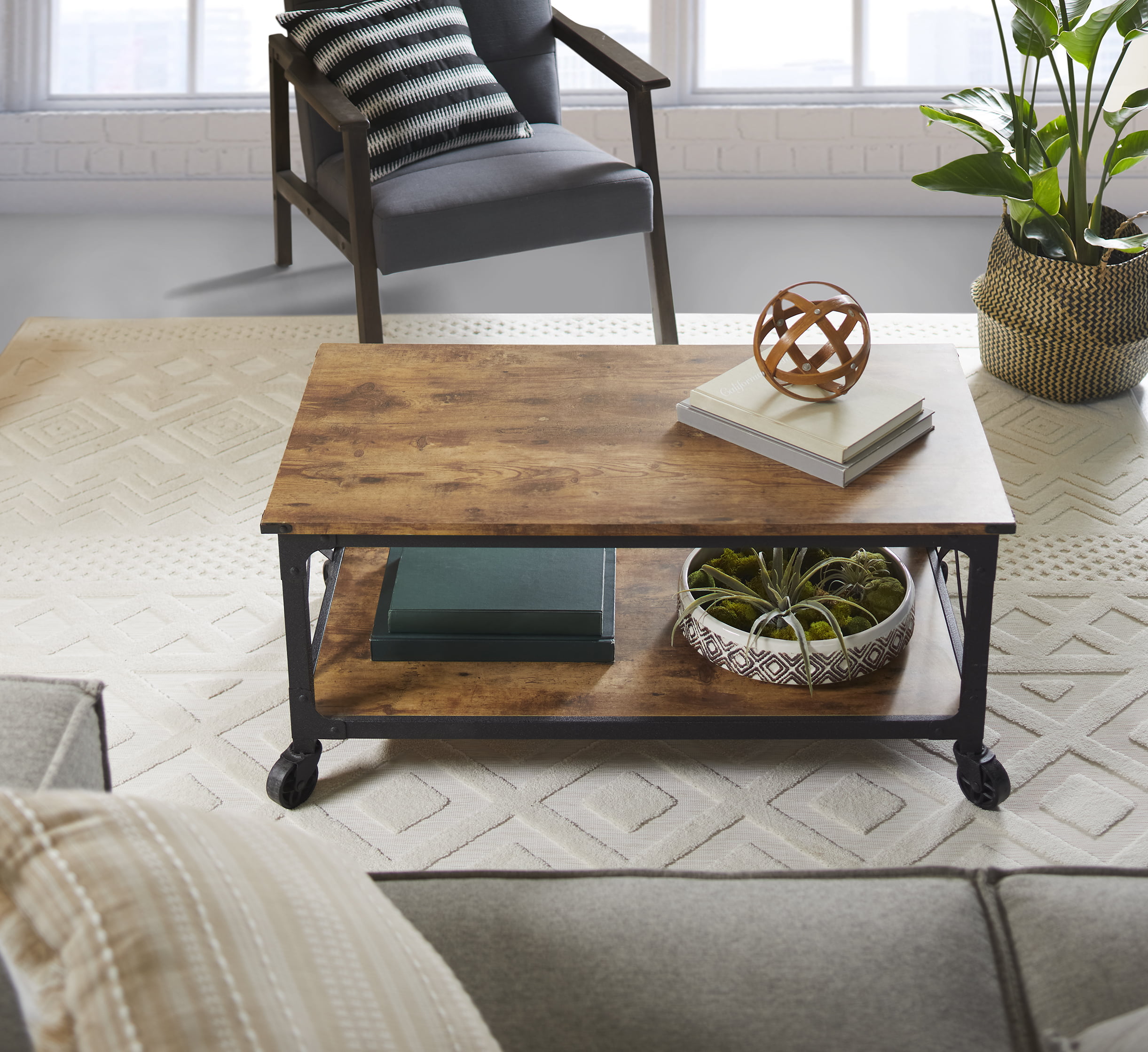 Better Homes & Gardens Rustic Country Coffee Table. Weathered Pine Finish