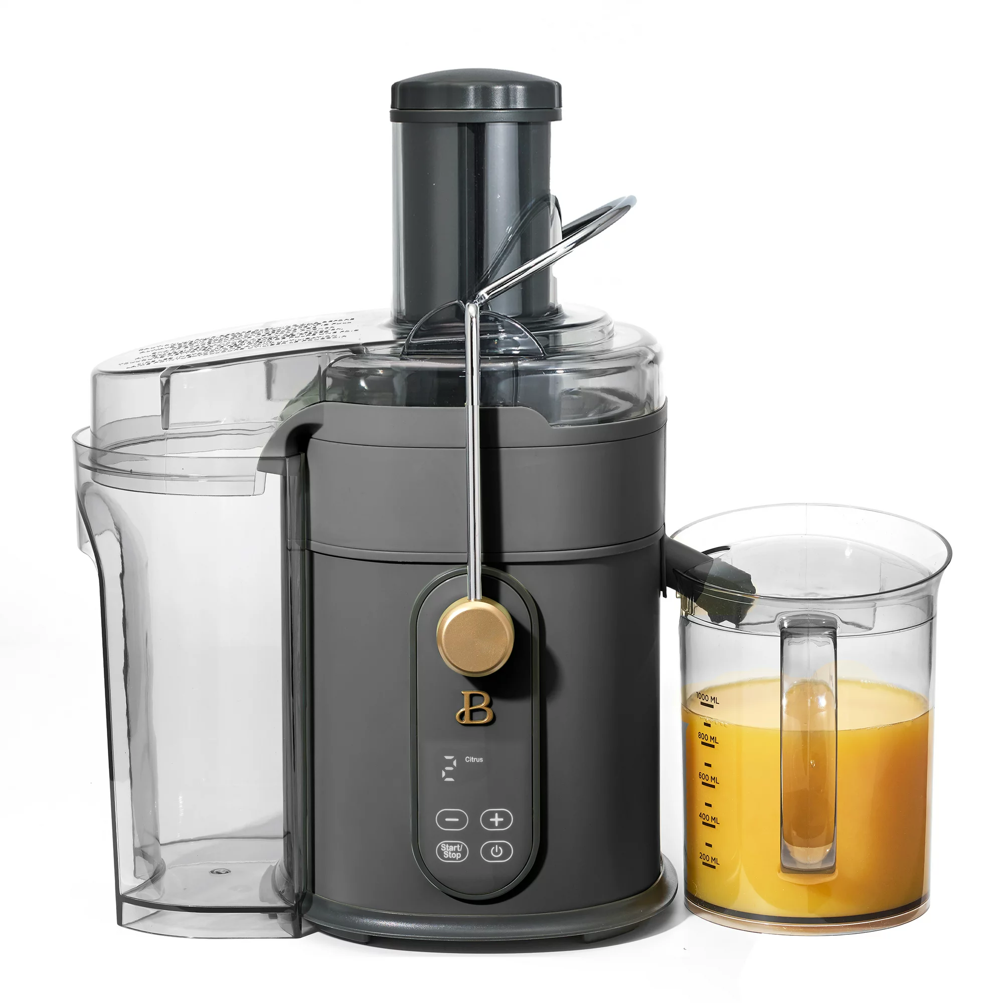 Beautiful 5-Speed Juice Extractor with Touch Activated Display. Oyster Grey. by Drew Barrymore