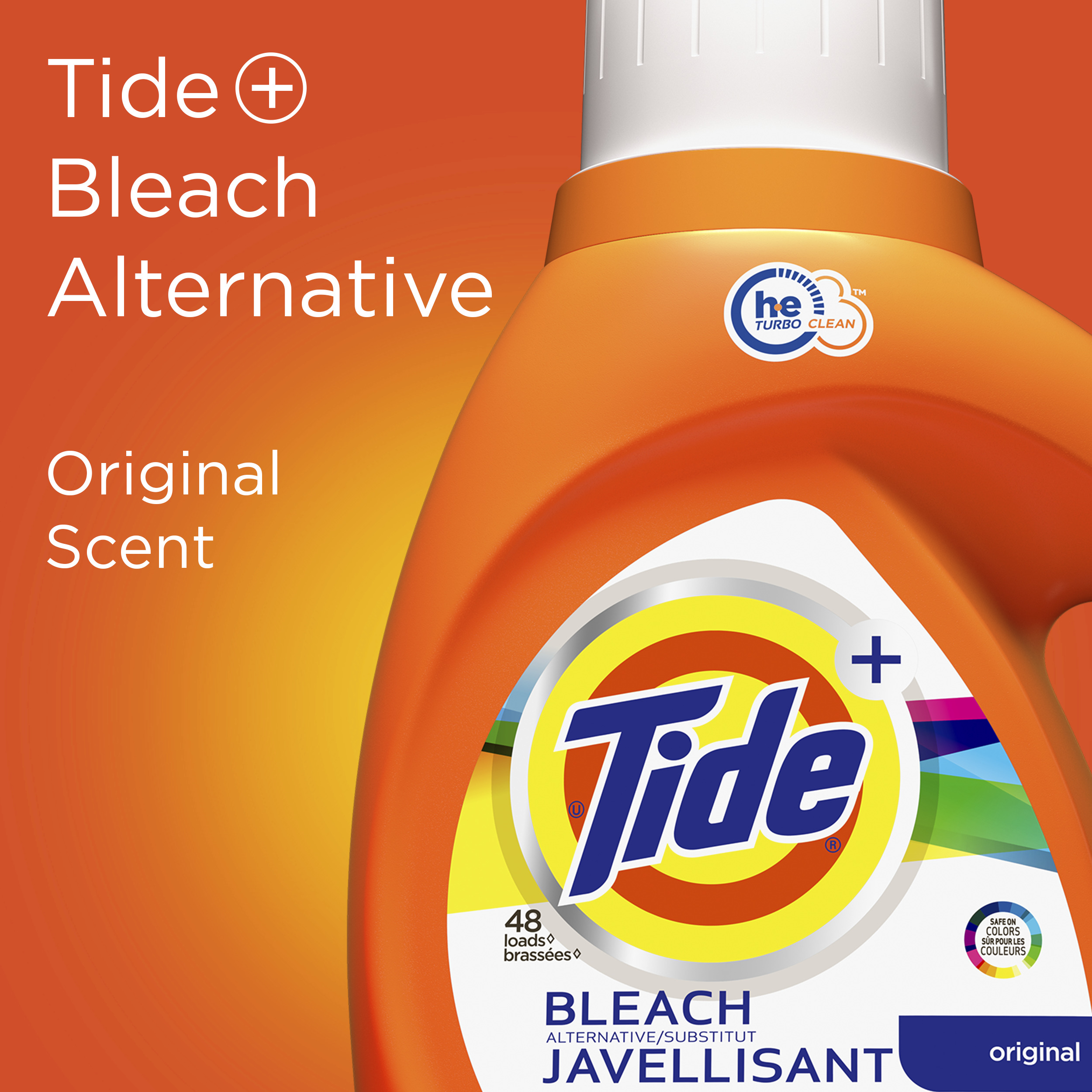 Tide Plus Bleach Alternative Original Scent Liquid Laundry Detergent. 92 oz. 59 loads