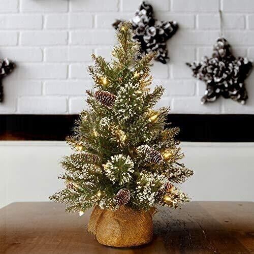 2′ Lighted Faux Christmas Tree