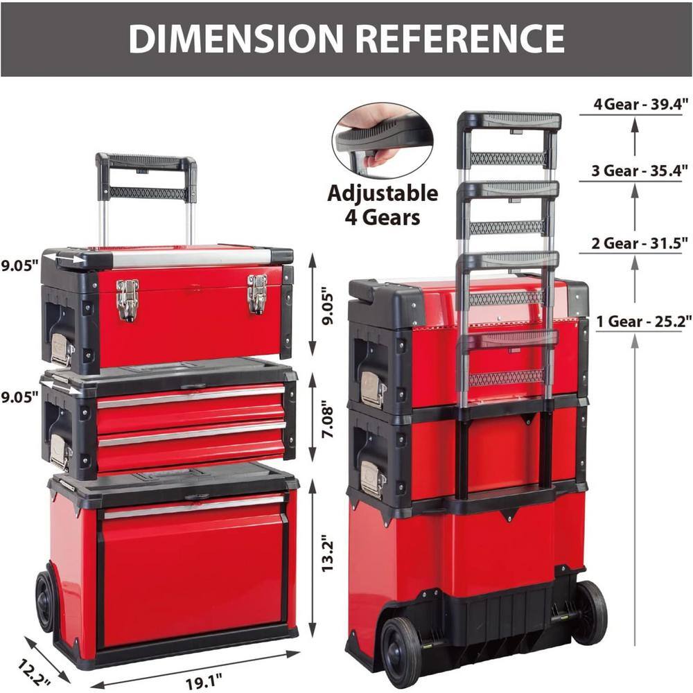 Big Red TRJF-C294ABD 19.3 in. L x 9 in. W x 29.3 in. H. Modular Tool Box Storage System