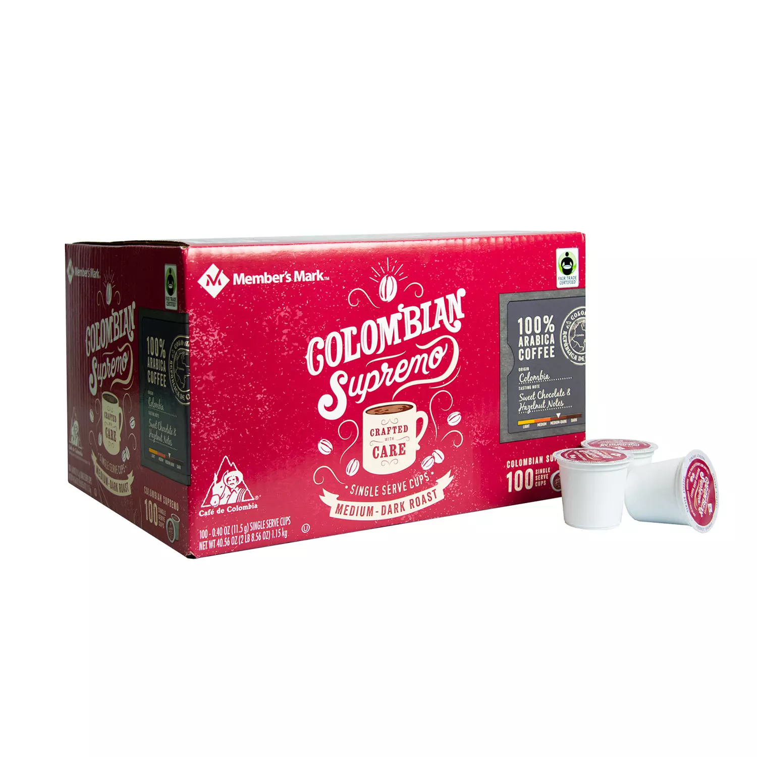 Member-s Mark Colombian Supremo Coffee. Single-Serve Cups (100 ct.)