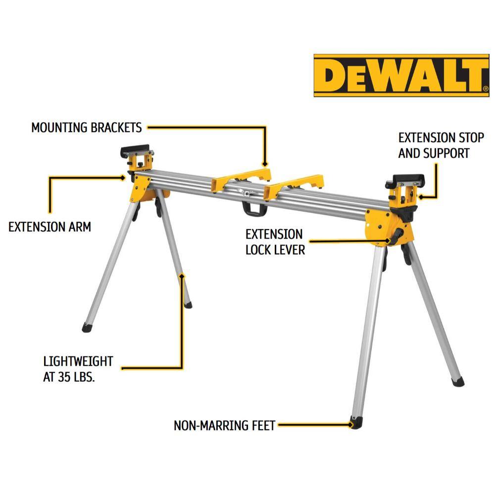 DEWALT DWX723 29 lbs. Heavy Duty Miter Saw Stand with 500 lbs. Capacity
