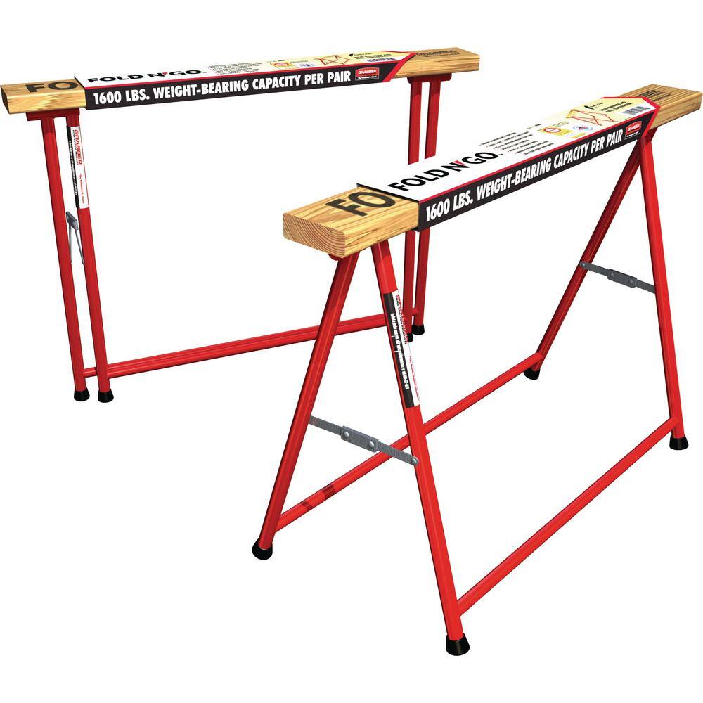 Grabber FNG Fold N- Go Pro Sawhorse Height 32 in.