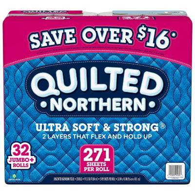 Quilted Northern Ultra Soft & Strong Toilet Paper (32 rolls. 271 2-ply sheets/roll)