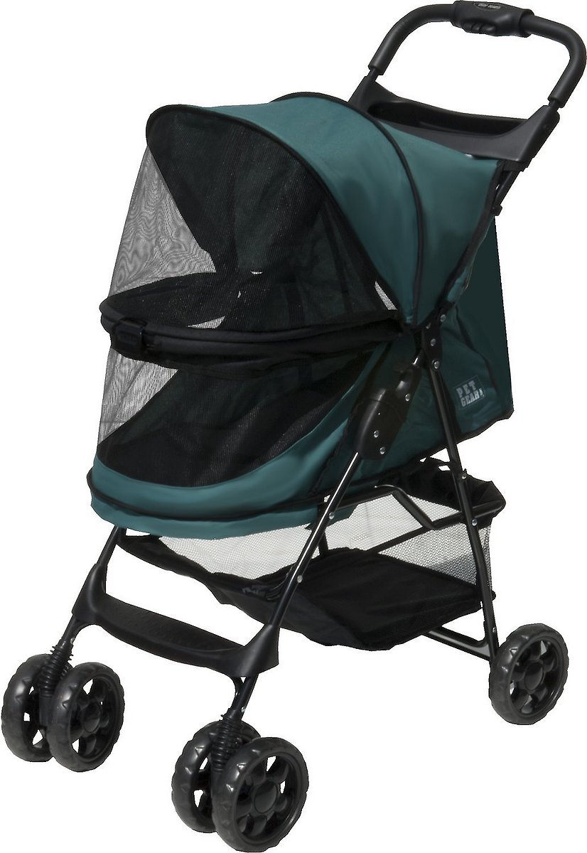 Pet Gear Happy Trails Lite No-Zip Pet Stroller. Pine Green