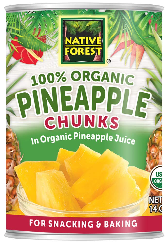 Native Forest Organic Pineapple Chunks. 14 Ounce Cans (Pack of 6)