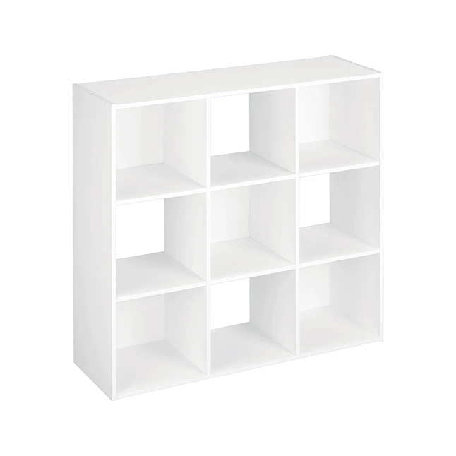ClosetMaid  35.88-in H x 35.88-in W x 11.63-in D White Stackable Wood Laminate 9 Cube Organizer