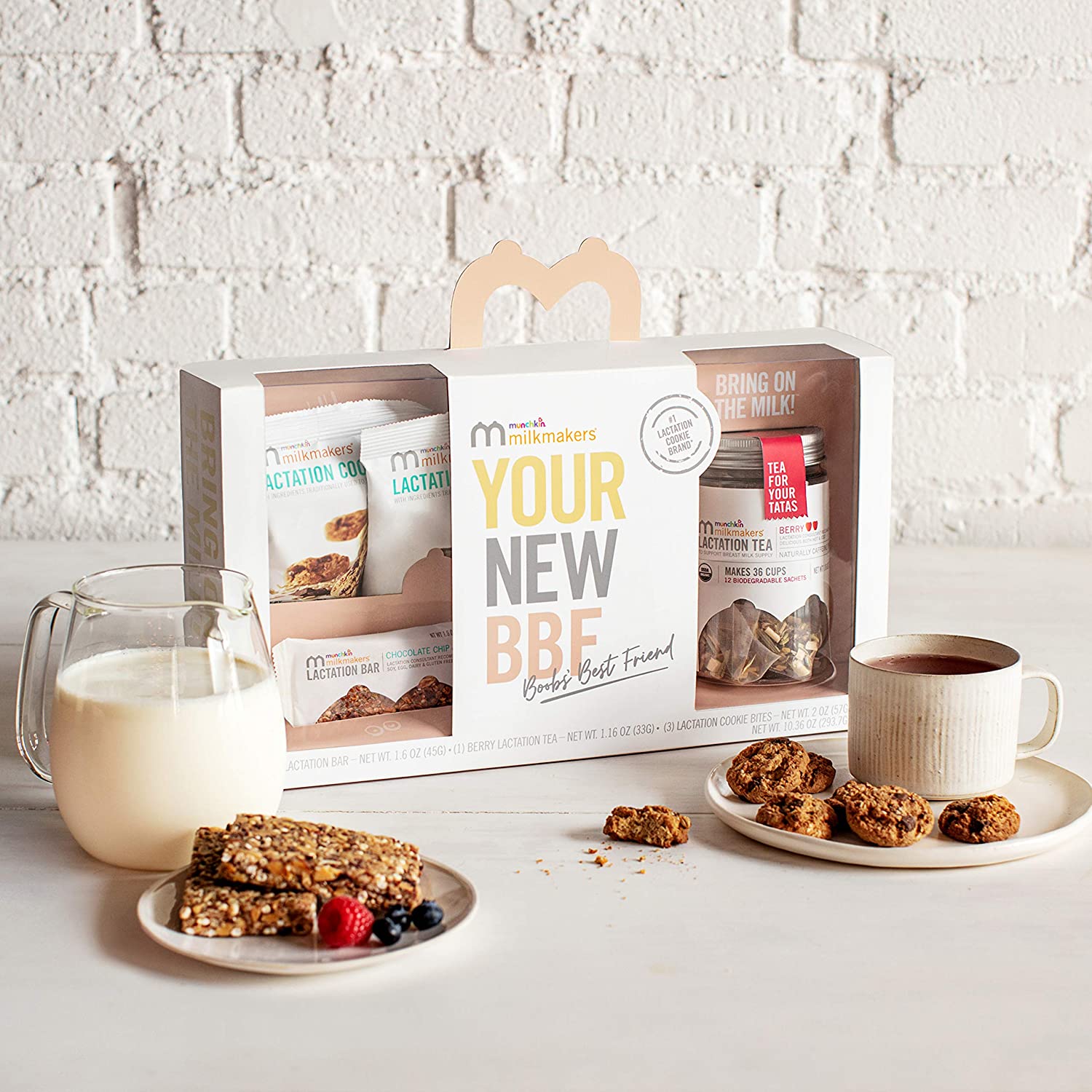 Munchkin Milkmakers Sampler Gift Set. Includes Tea. Cookie Bites and Bars