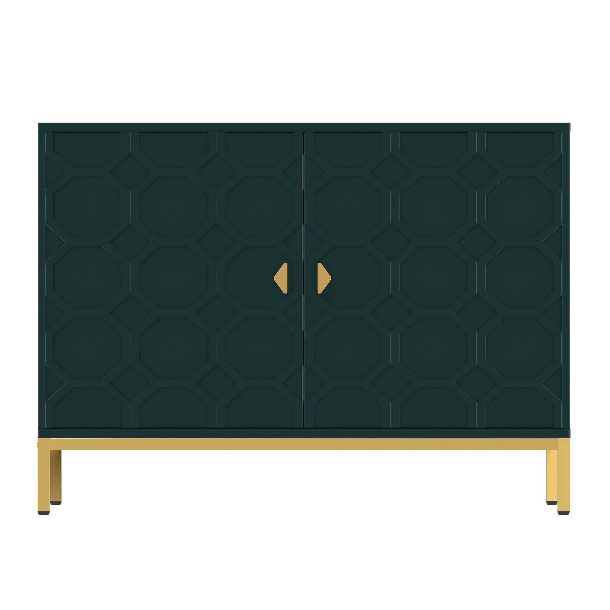Clihome 2-Door Storage Cabinets 39.75-in W x 26.25-in H Wood Composite Green Freestanding Utility Storage Cabinet