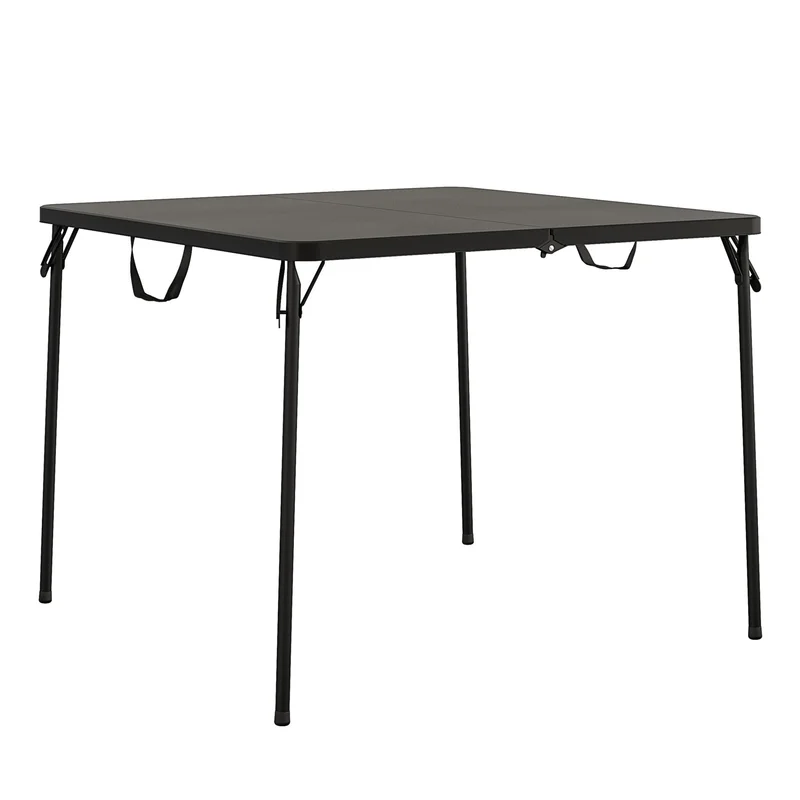 Cosco 14036BLK1E 38.5 in. Fold in Half Steel Card Table with/Handle. Black. Indoor and Outdoor. Wheelchair Accessible