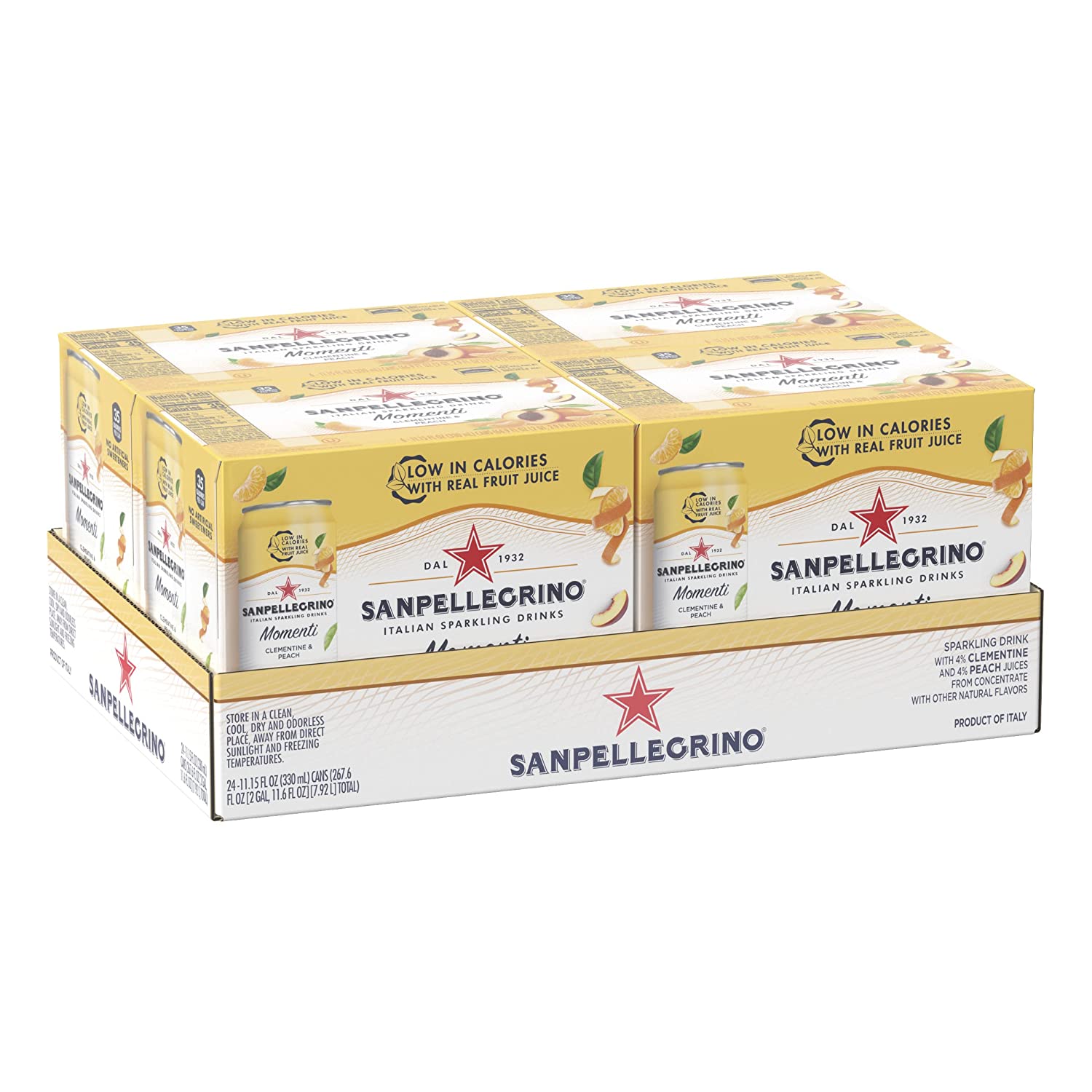 San Pellegrino Momenti Clementine and Peach Flavored Sparkling Drinks