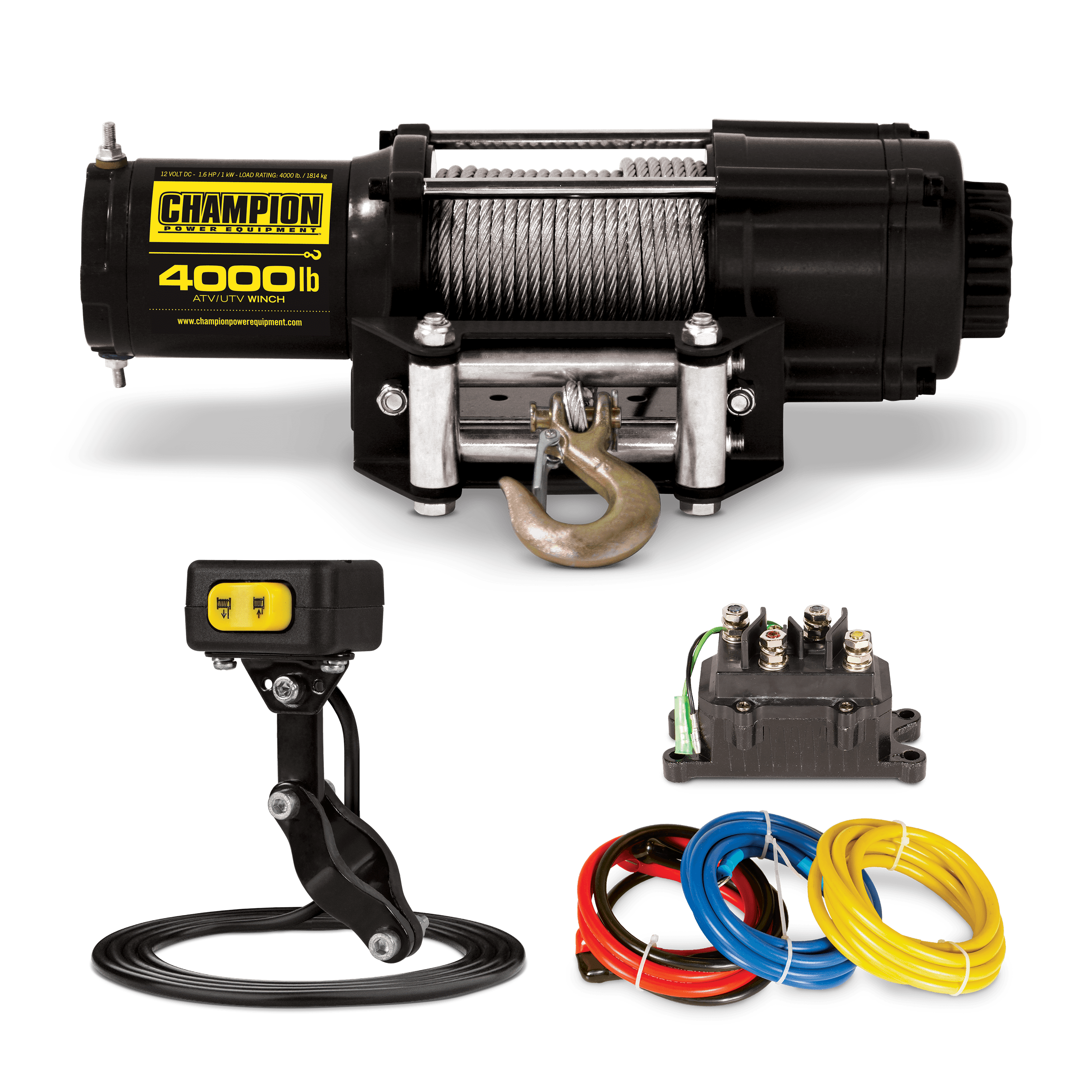 Champion Power Equipment 4000-lb. ATV/UTV Winch Kit with Mini-Rocker