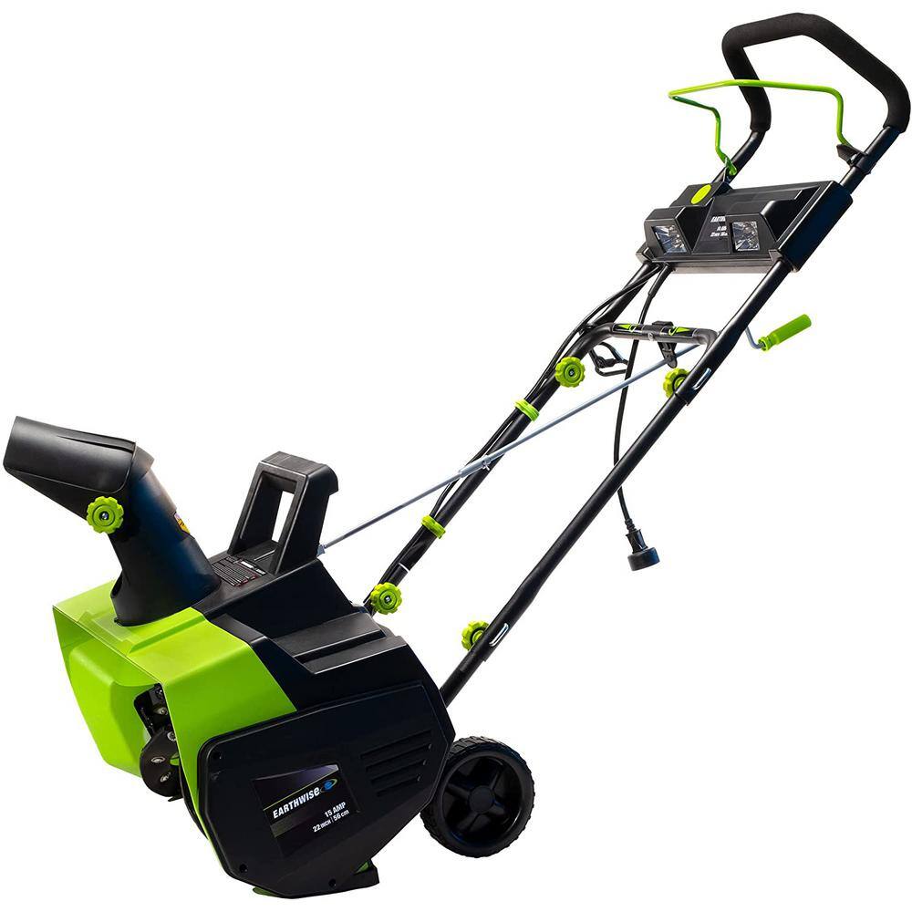 Earthwise SN75022 15-Amp 22 in. Electric Corded Walk Behind Snow Thrower with LED Lights