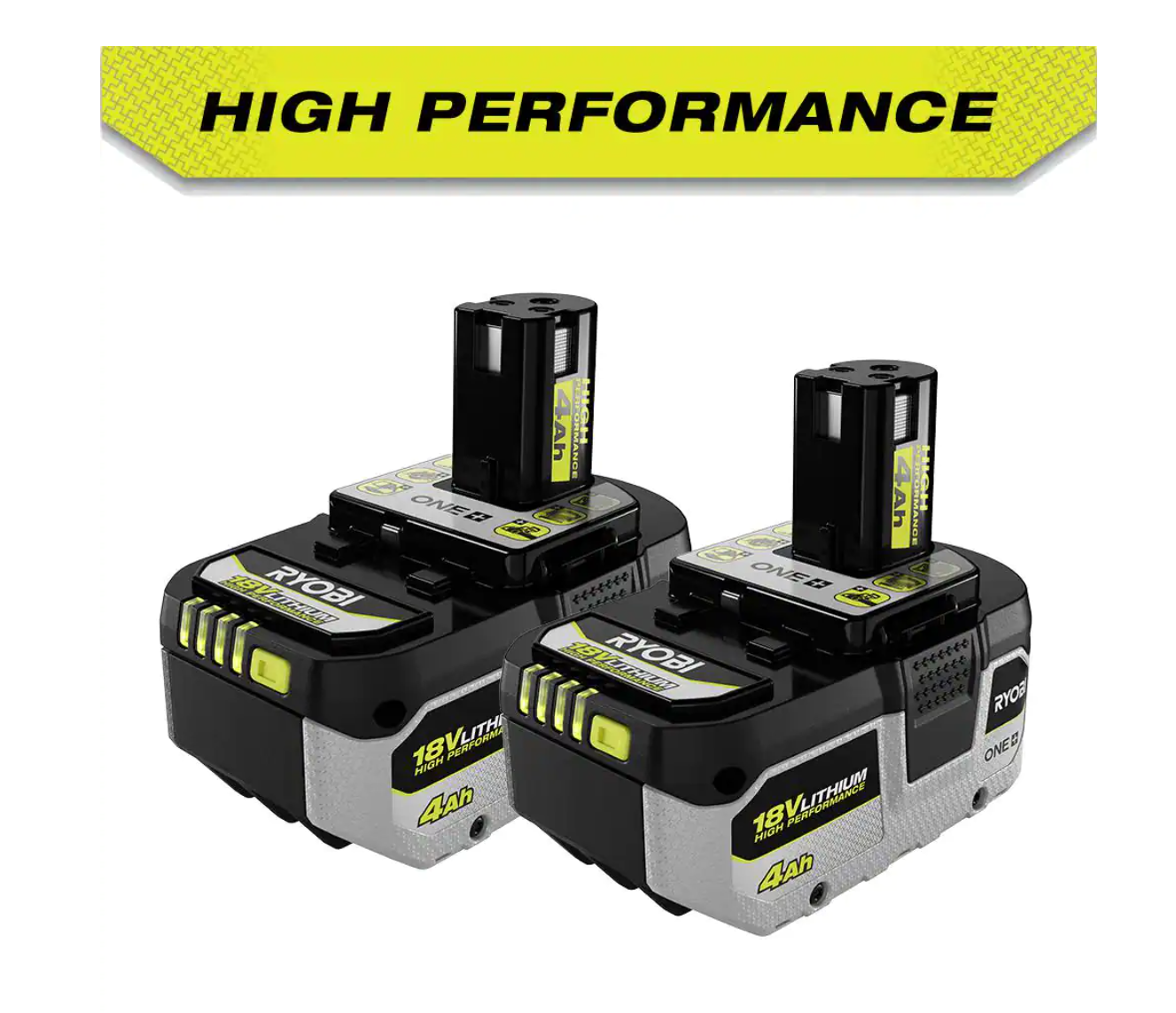 RYOBI PBP2004 ONE+ 18V HIGH PERFORMANCE Lithium-Ion 4.0 Ah Battery (2-Pack)