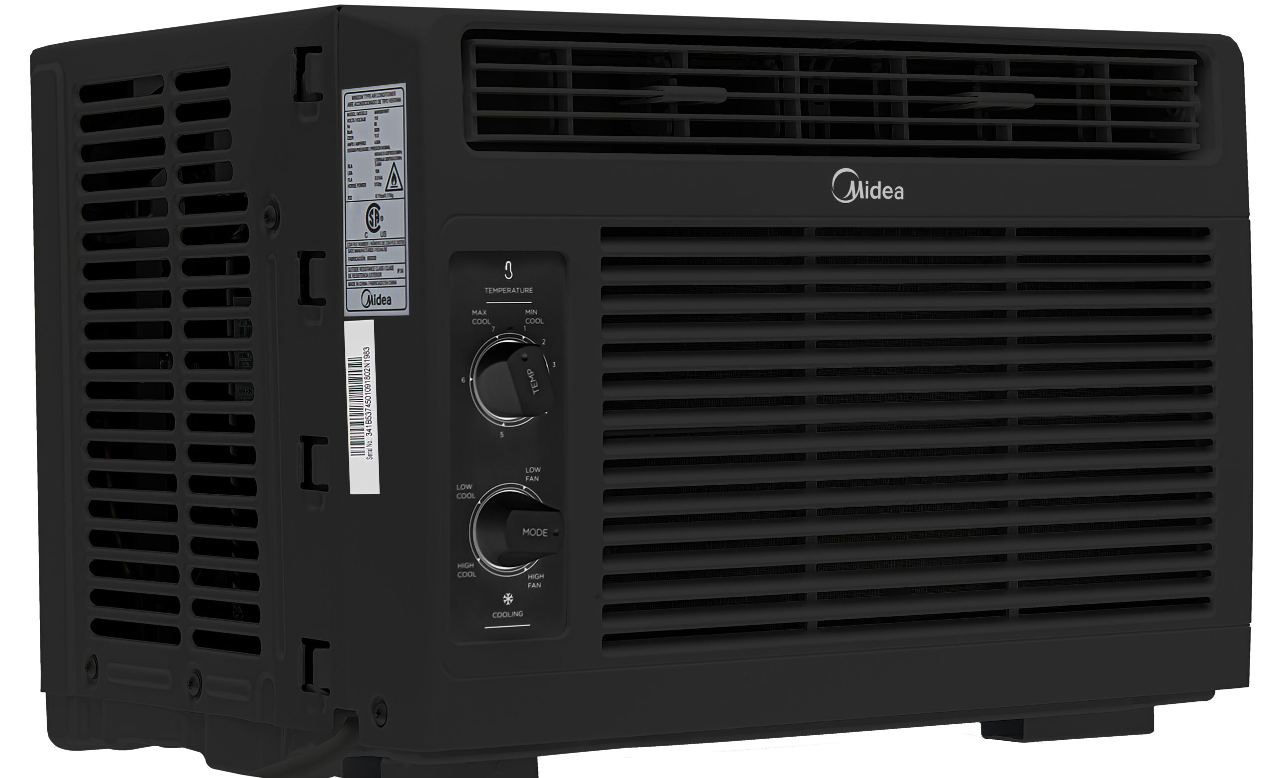 Midea 5.000 BTU 115V Mechanical Window Air Conditioner. Black. MAW05M1WBL