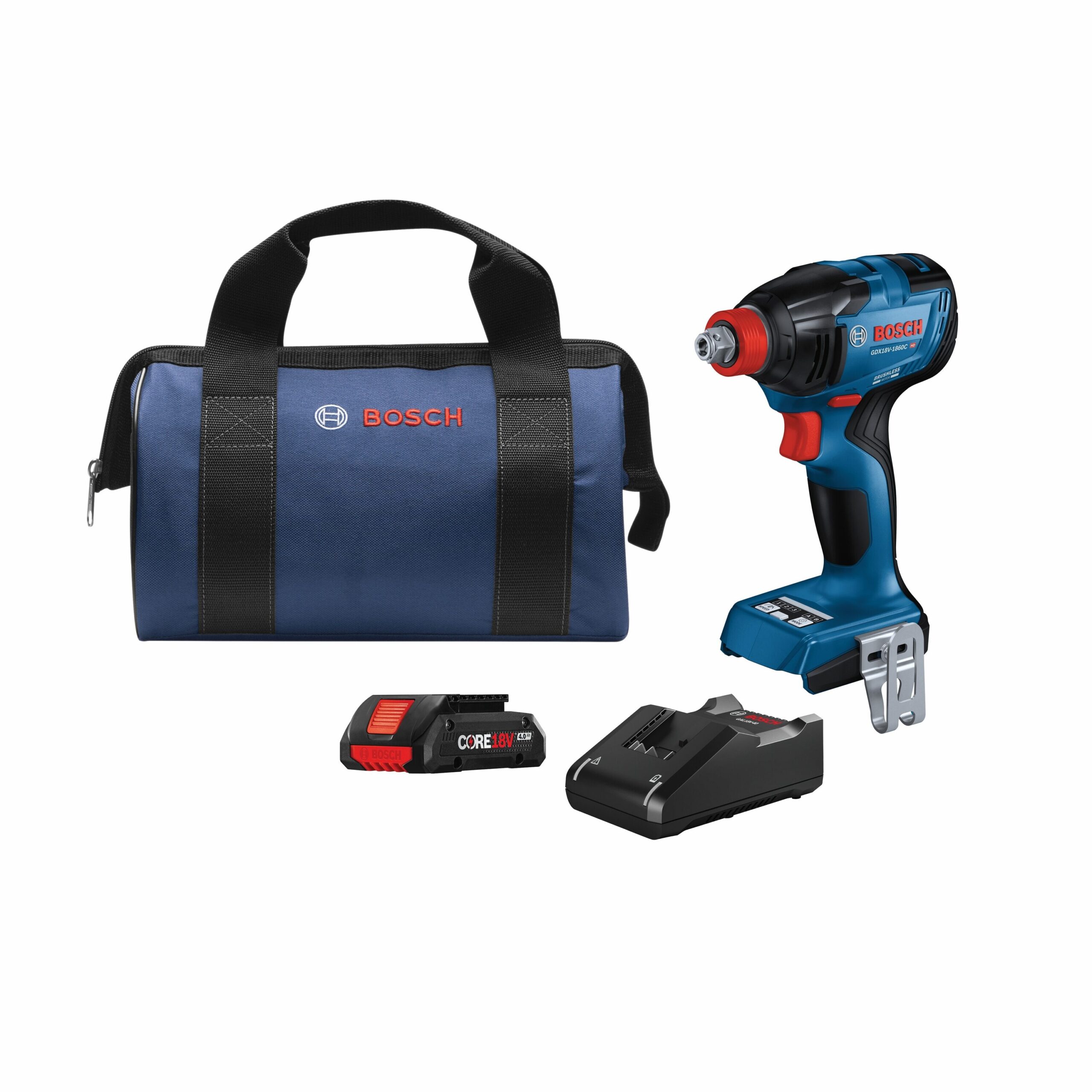 Bosch GDX18V-1860CB15 Core18V 1/4-in; 1/2-in Variable Speed Brushless Cordless Impact Driver (1-Battery Included)