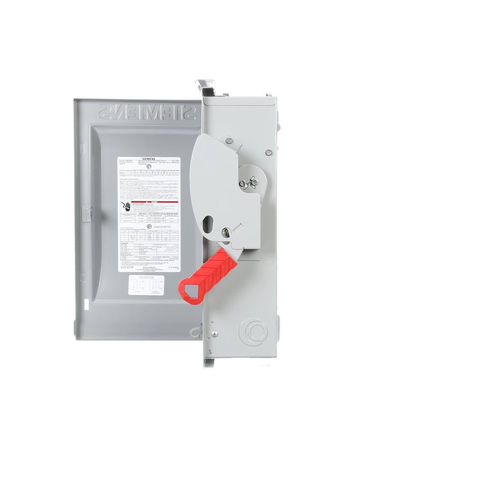Siemens HNF362R Heavy Duty 60 Amp 600-Volt 3-Pole Outdoor Non-Fusible Safety Switch