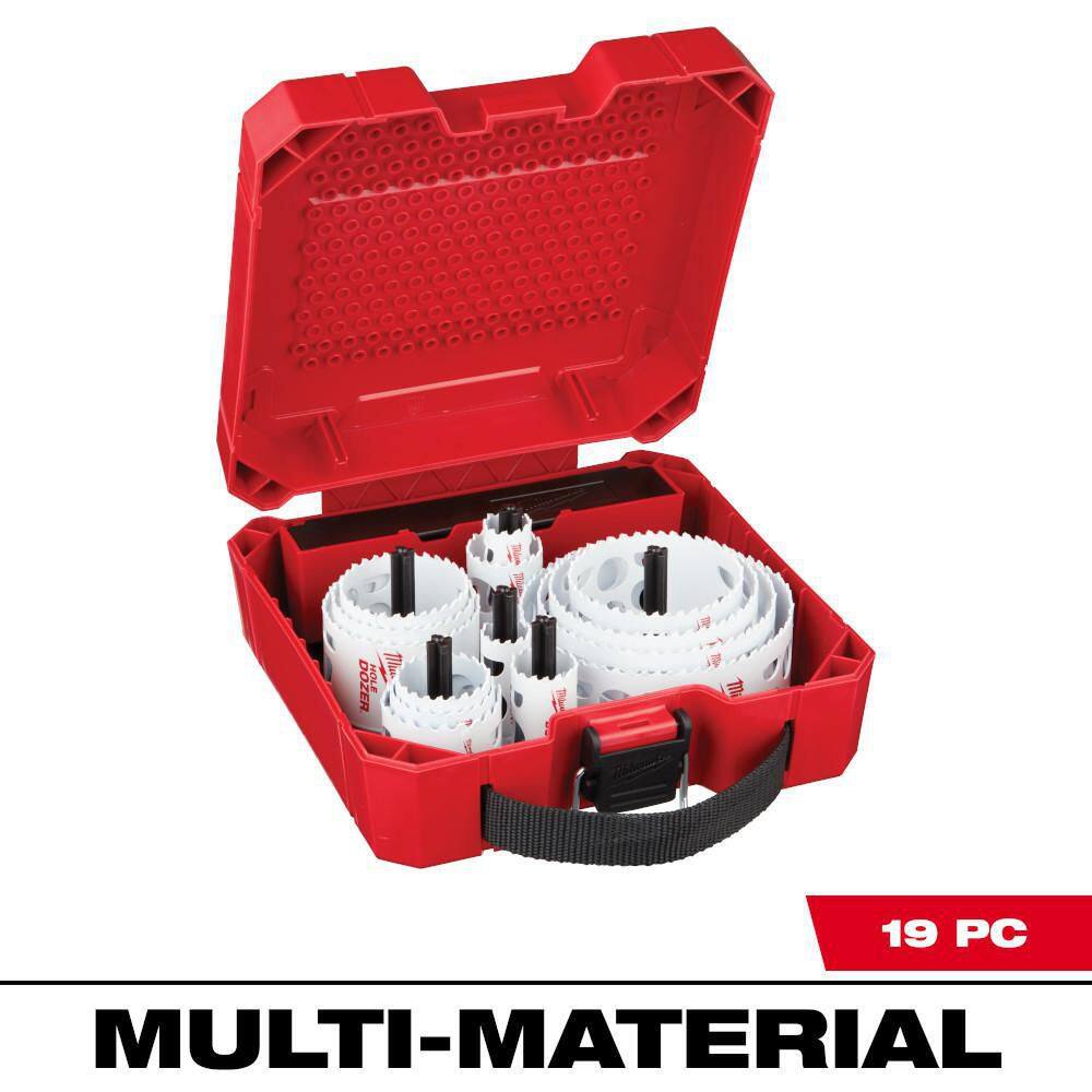 Milwaukee 49-22-4105 Hole Dozer Electricians Bi-Metal Hole Saw Set (19-Piece)