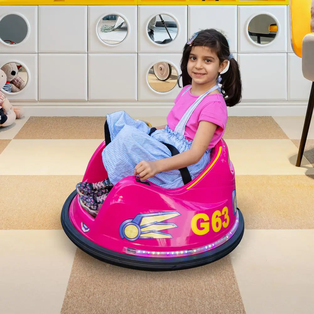 TOBBI TH17K0865 6-Volt Kids Bumper Car Electric Battery Powered Ride on Vehicle Toy with 360 Spin