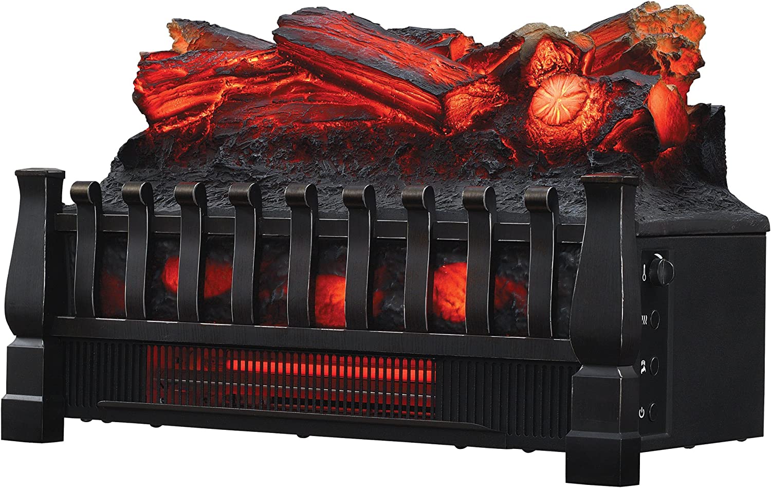 Duraflame DFI030ARU Infrared Quartz Set Heater with Realistic Ember Bed and Logs. Black