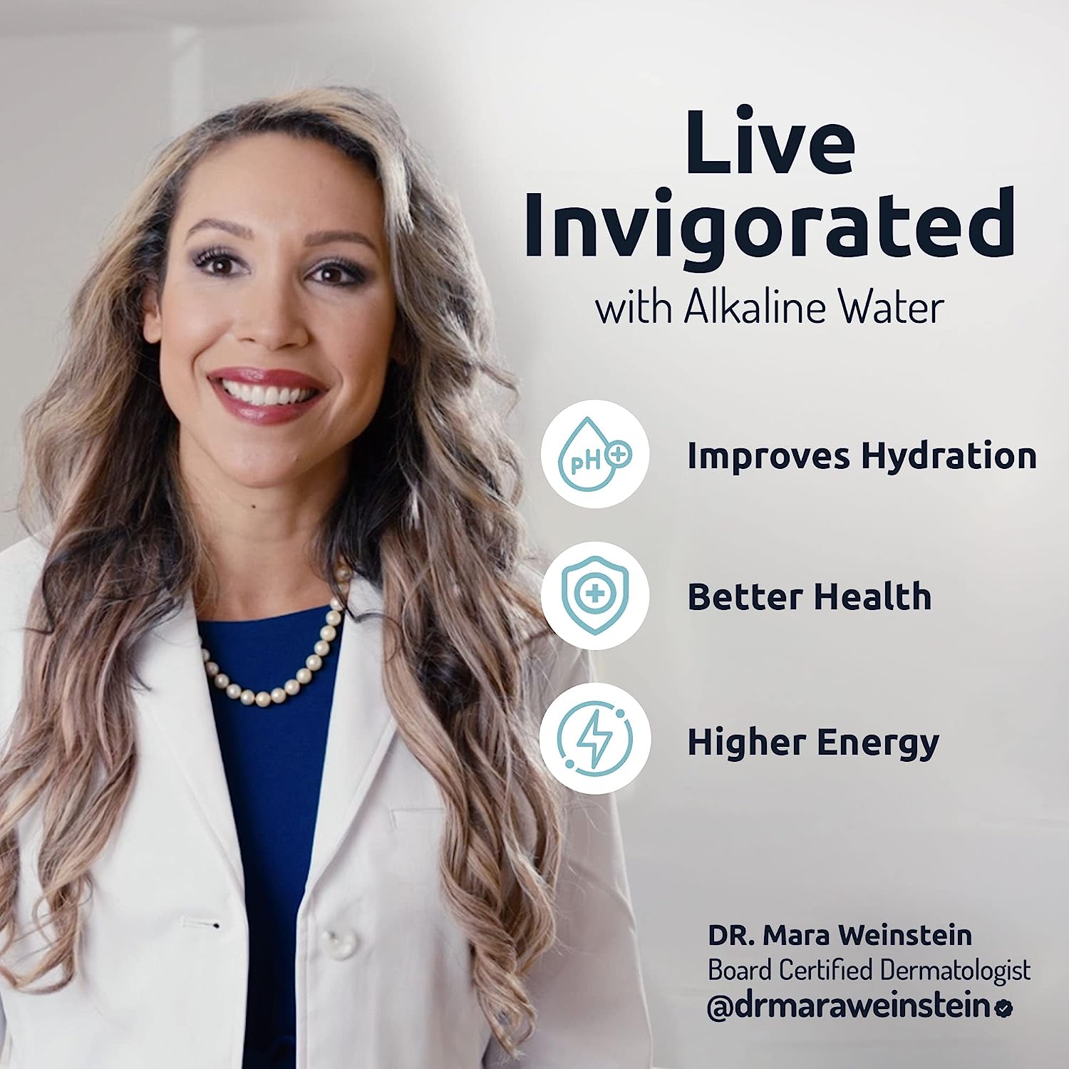 Invigorated Water PH001 - Aqua Alkaline Water Filter – Replacement Water Filter By Invigorated Water – Water Filter Cartridge - For Invigorated Living Pitcher. 96 Gallon Capacity (3 pack)