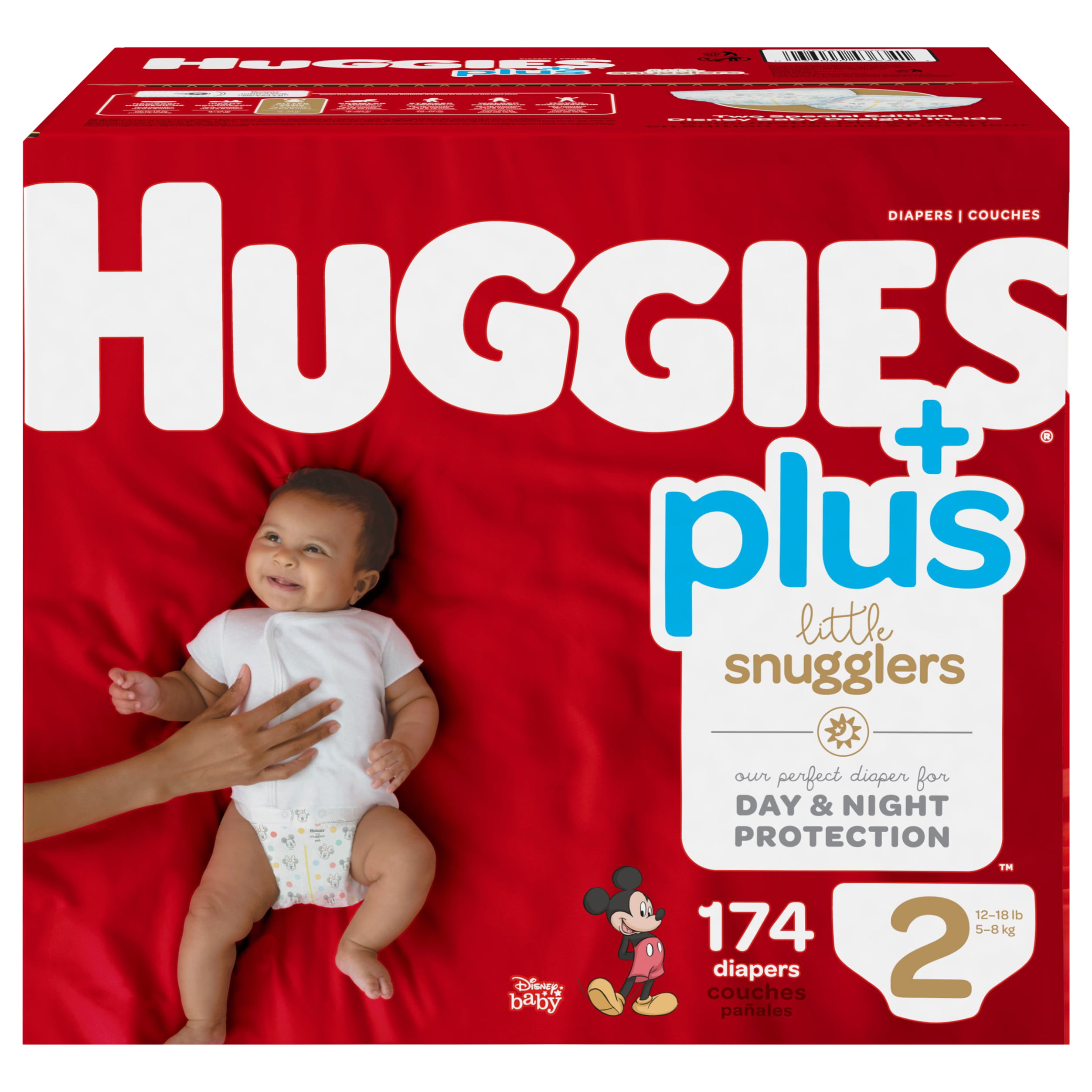 Huggies Little Snugglers Wetness Indicator Soft Diapers - Size 2. 174 Count