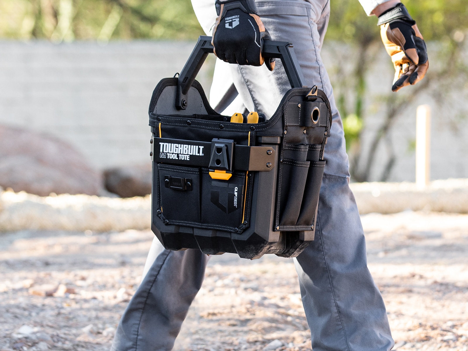 TOUGHBUILT Medium Black Plastic 12-in Tool Tote