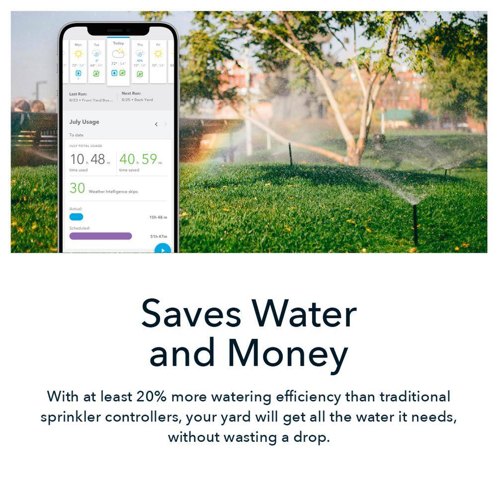 Rachio 8ZULW-C R3 Smart Sprinkler Irrigation Controller. 8 Zone