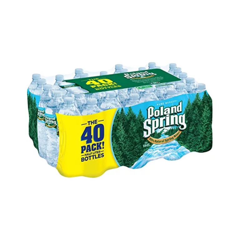 Poland Spring NLE1098096 100% Natural Spring Water. 16.9 Fl Oz. 40 Count Bottles