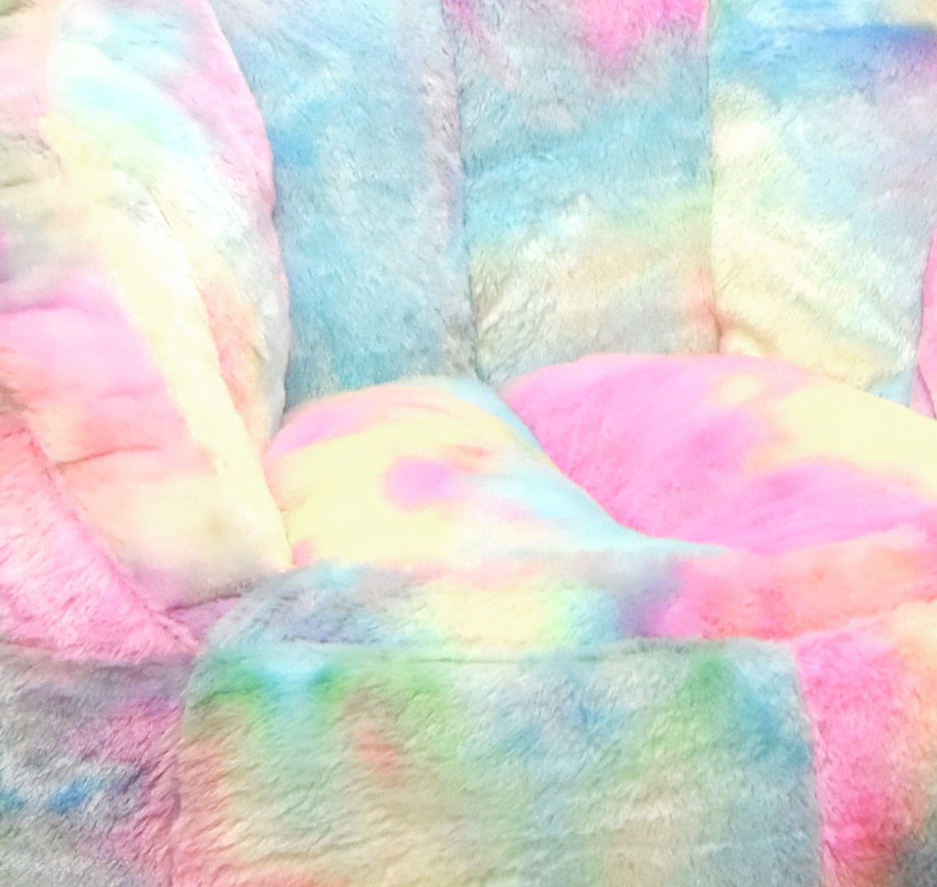 Heritage Club Bean Bag Chair. Pastel Tie Dye