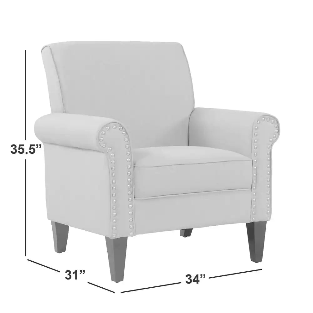 Handy Living Jean Orange and Cream Medallion Arm Chair. Fabric