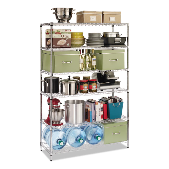 Alera ALESW664818SR Steel 6-Tier Utility (48-in W x 18-in D x 72-in H)