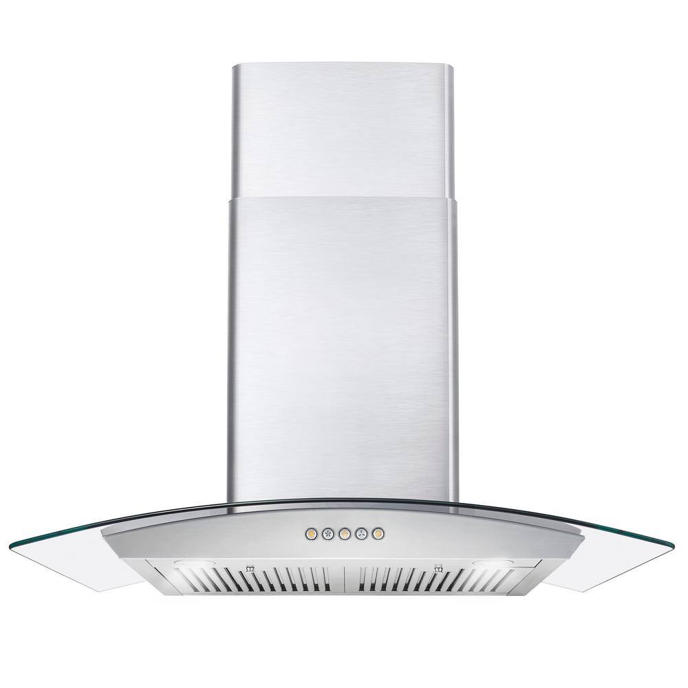 Cosmo COS-668A750 30 in. Ducted Wall Mount Range Hood in Stainless Steel with LED Lighting and Permanent Filters